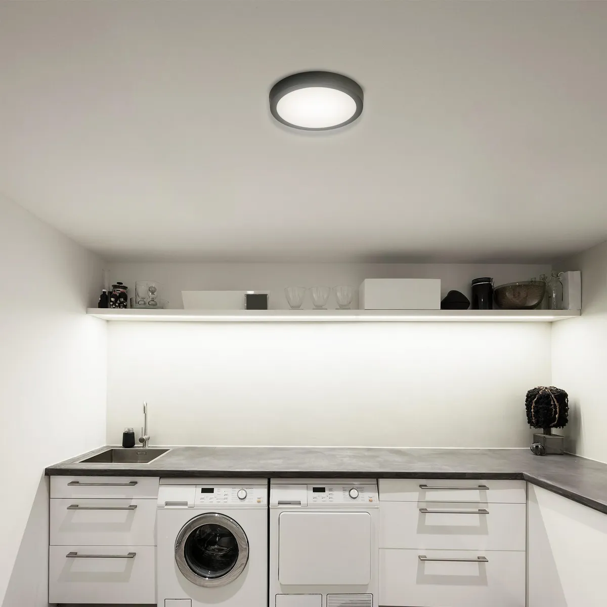 JUST HOME COLLECTION - Plafón LED Manzoni Negro