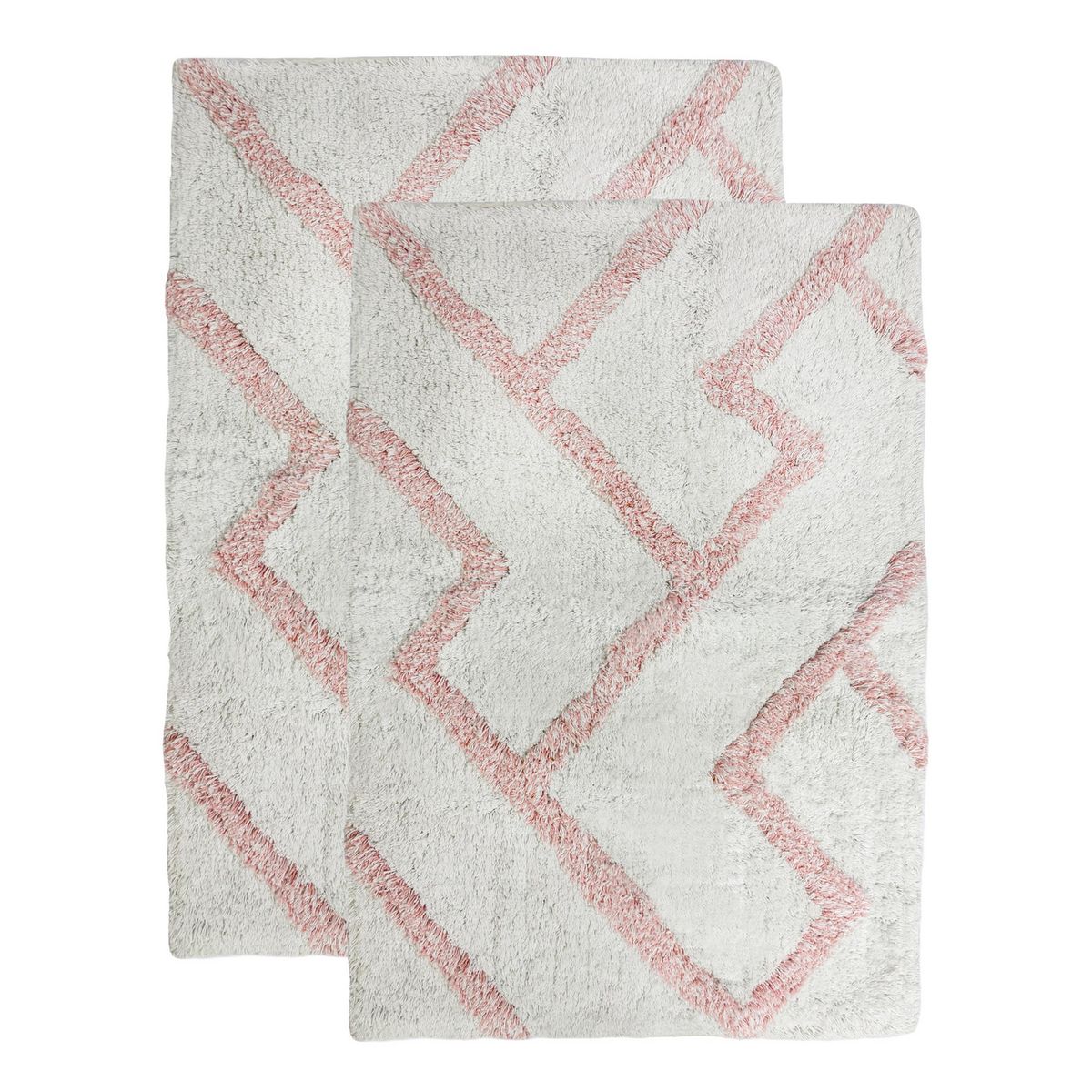 JUST HOME COLLECTION - Set 2 Pisos de Baño Prestige Rosa