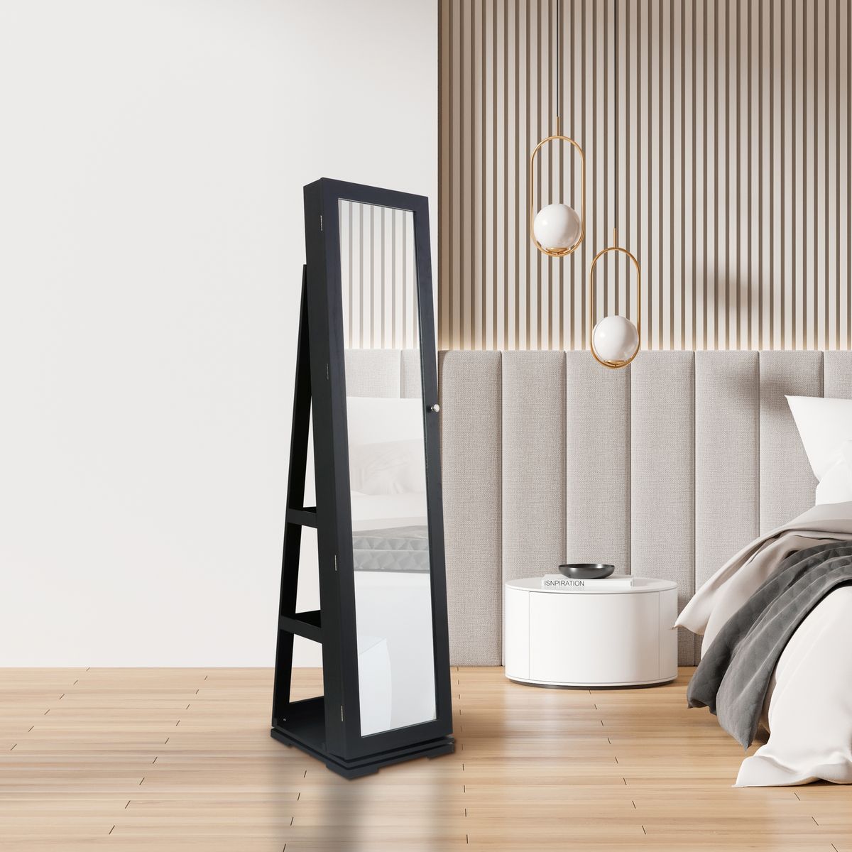 JUST HOME COLLECTION - Espejo Joyero Negro 38x160cm