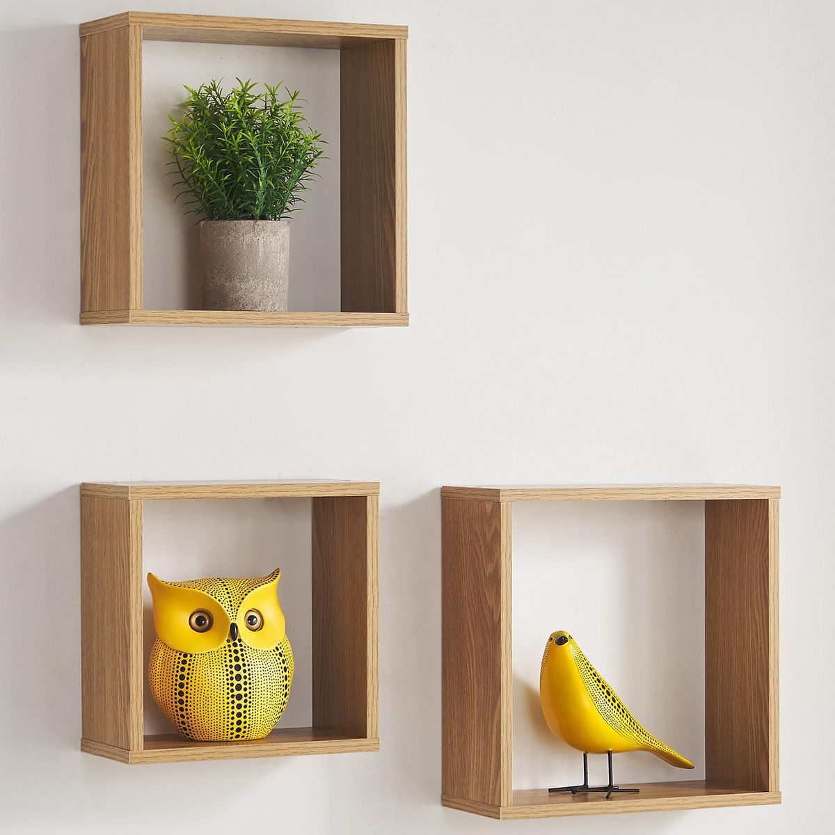 JUST HOME COLLECTION - Repisa Cubo 3 Unidades 30/27/24cm OAK