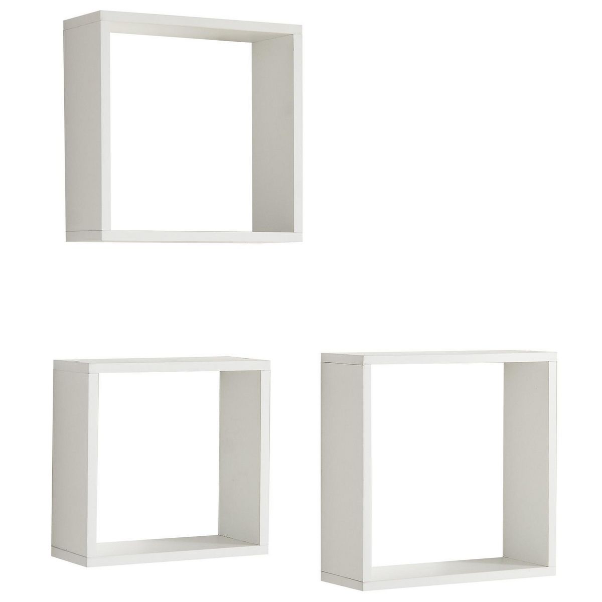 JUST HOME COLLECTION - Repisa Cubo 3 Unidades 30/27/24cm Blanco