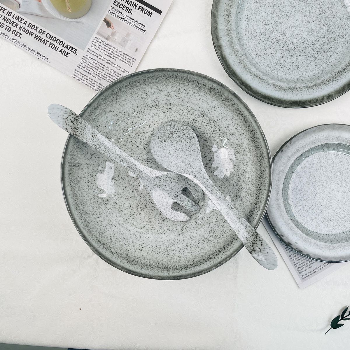 JUST HOME COLLECTION - Bowl Melamina Gris 30x9.5cm