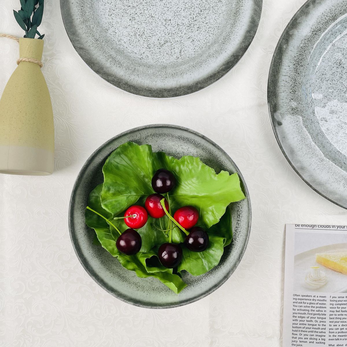 JUST HOME COLLECTION - Bowl Melanima Gris 18.5x6cm