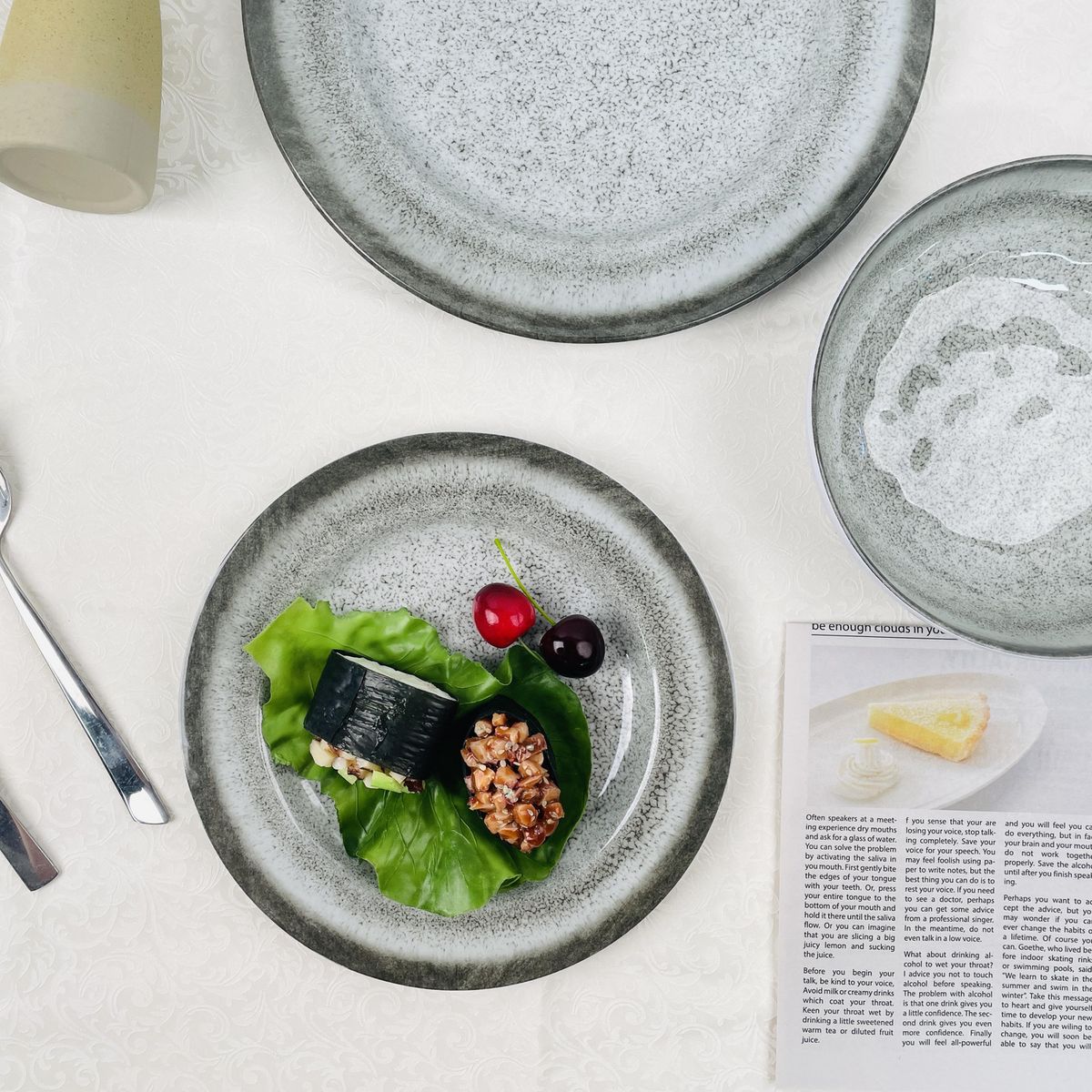 JUST HOME COLLECTION - Plato Gris 23 cm