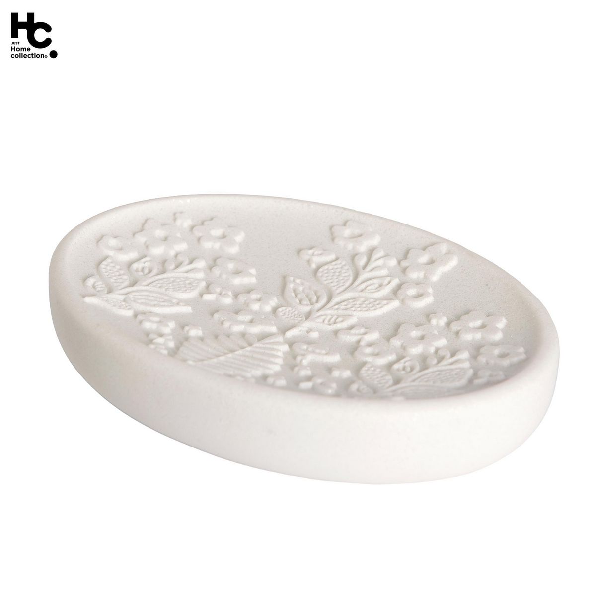 JUST HOME COLLECTION - Jabonera Letitia Resina Blanco