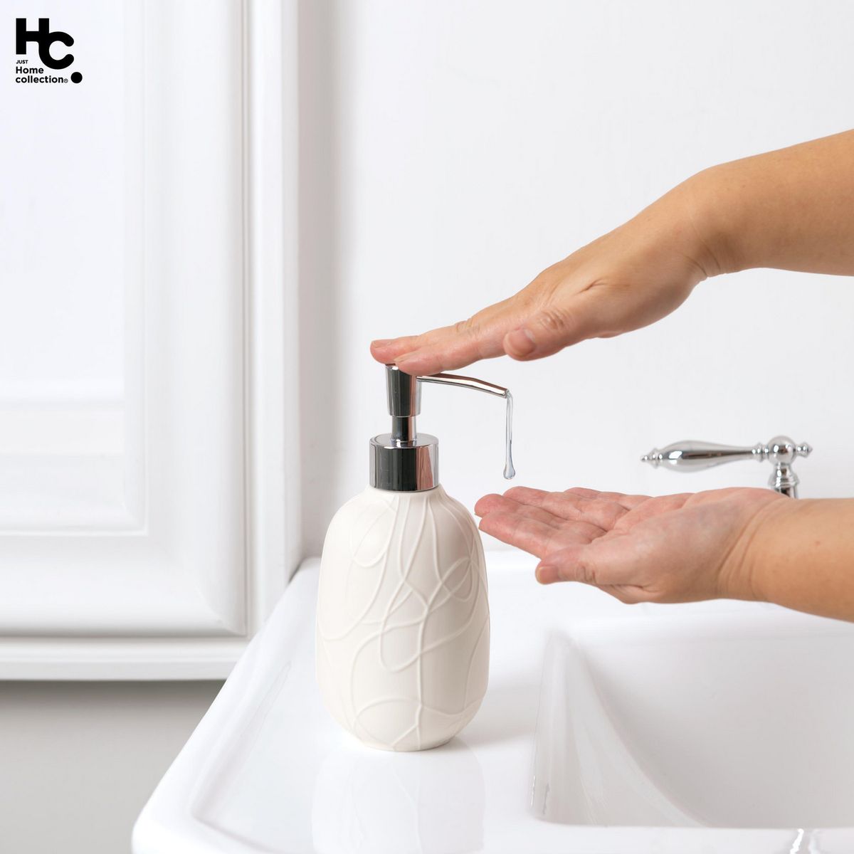 JUST HOME COLLECTION - Dispensador Cerámica Art Blanco