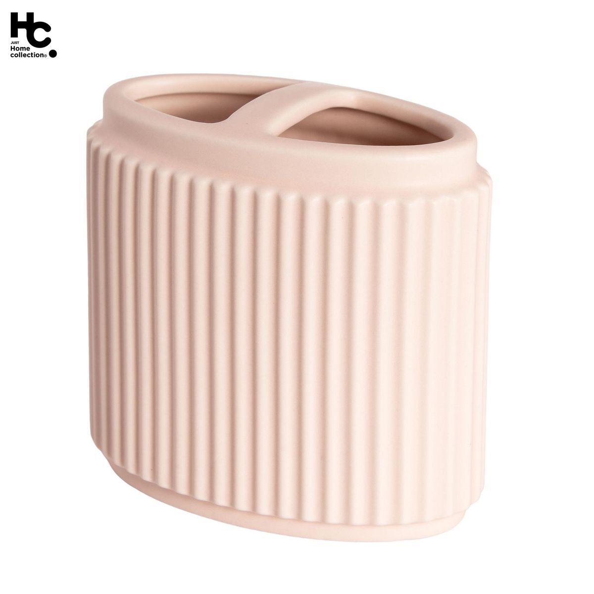 JUST HOME COLLECTION - Portacepillo Cerámica Blush Rosa