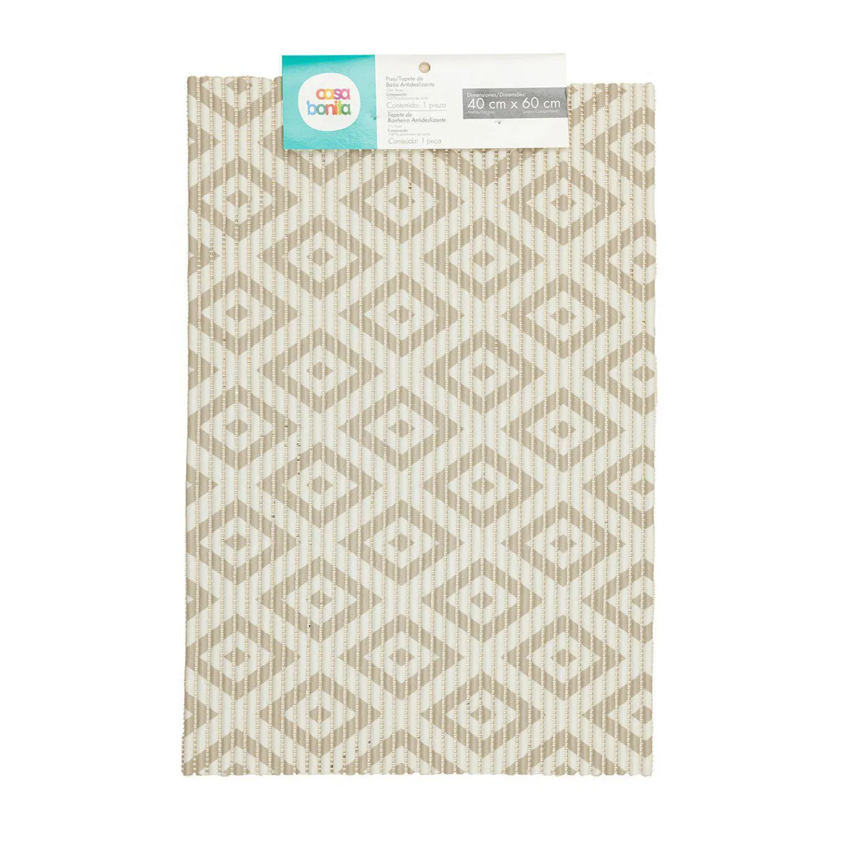 CASA BONITA -  Tapete de Baño Dia 40x60cm Beige