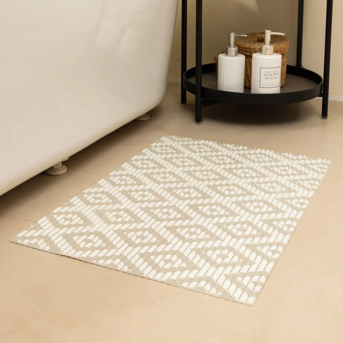 CASA BONITA -  Tapete de Baño Dia 40x60cm Beige