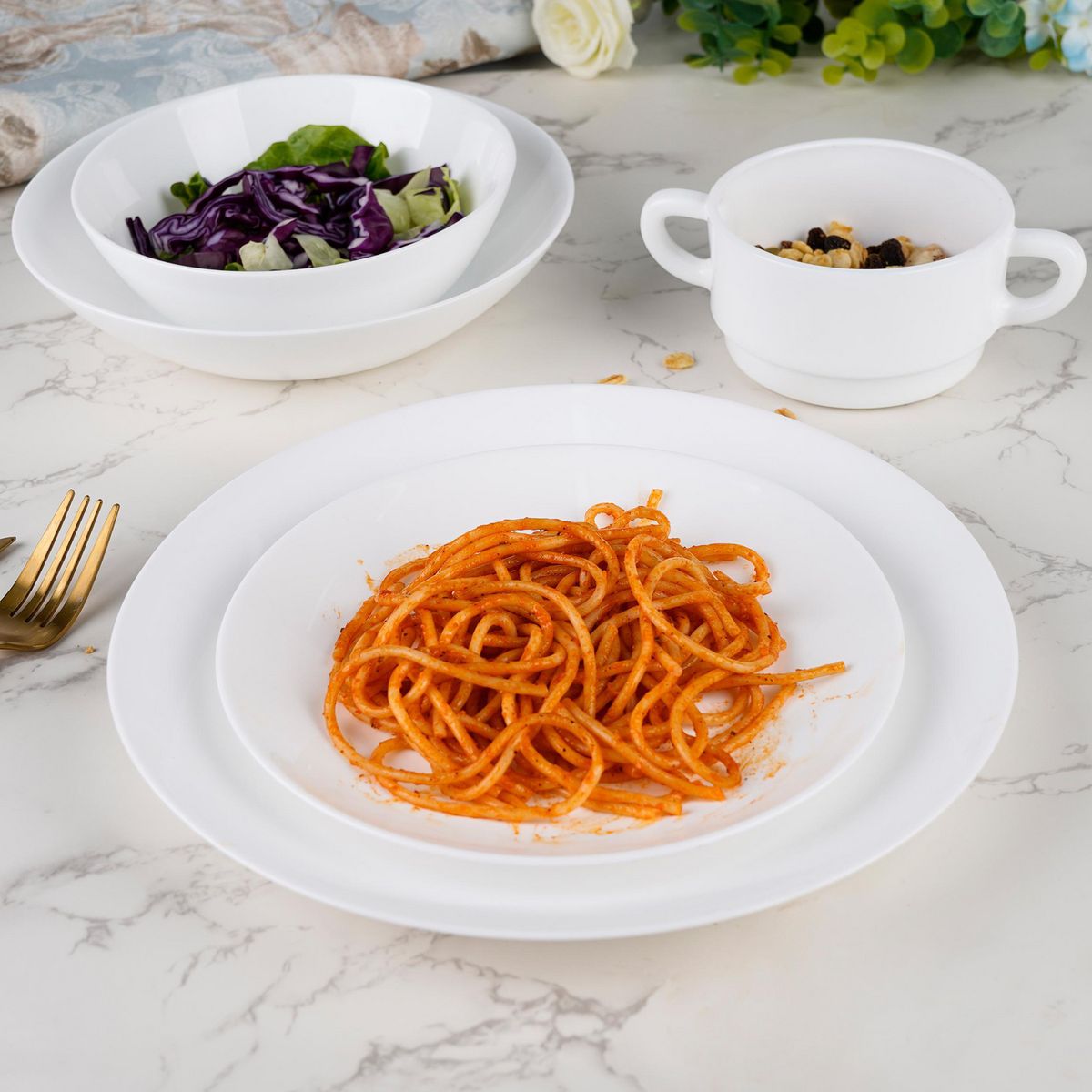 CASA BONITA - Plato Blanco Opal 25.4cm