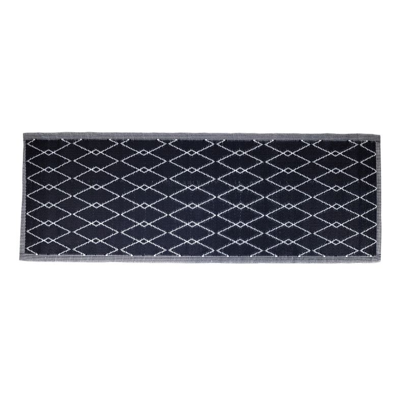 JUST HOME COLLECTION - Alfombra de Terraza Industrial Negra 80x230cm