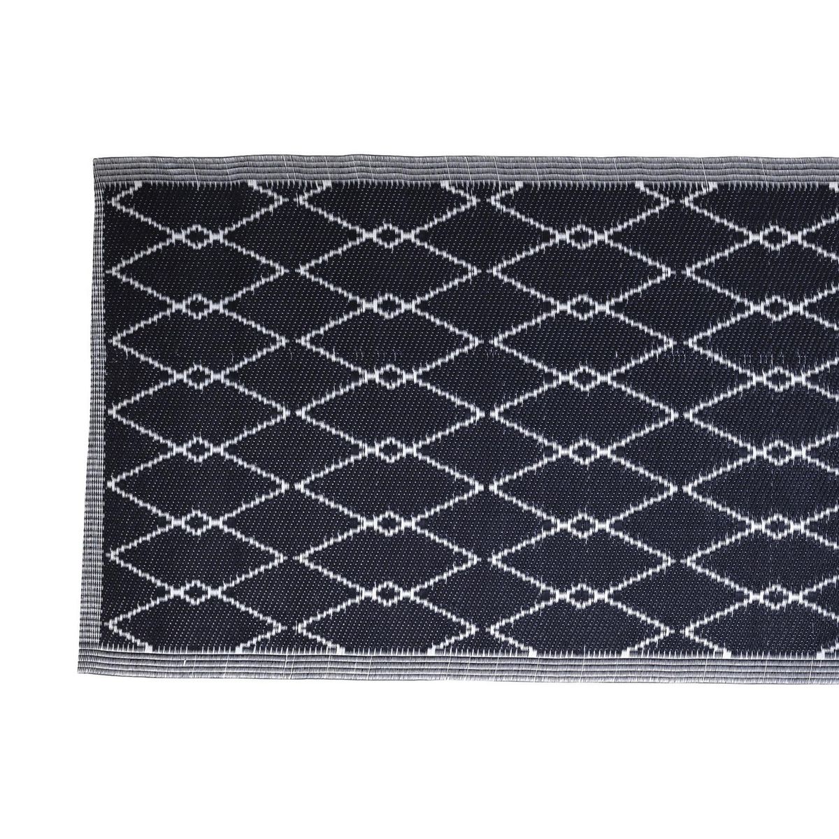 JUST HOME COLLECTION - Alfombra de Terraza Industrial Negra 80x230cm