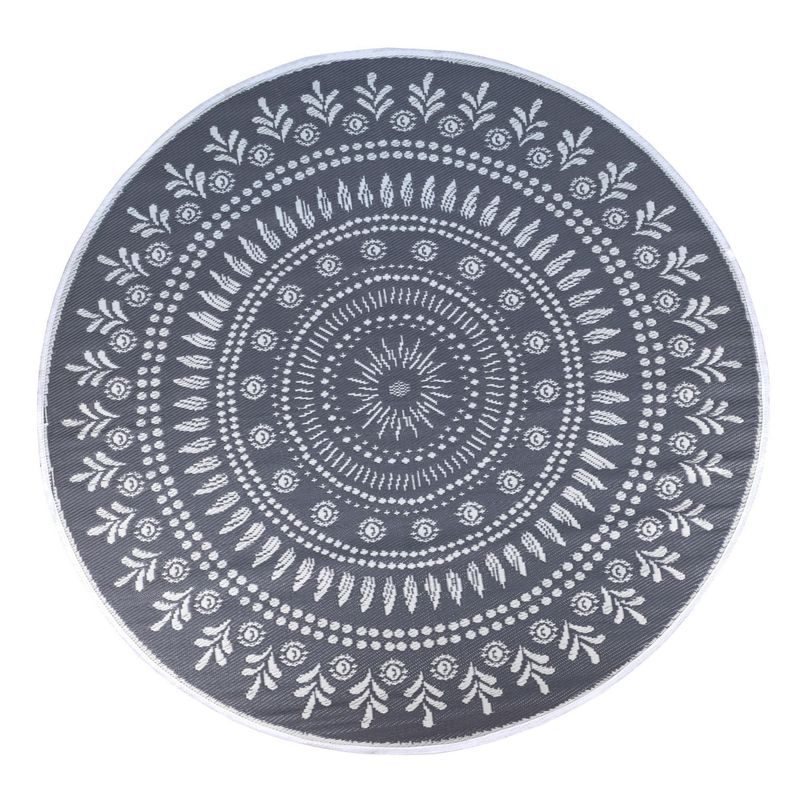 JUST HOME COLLECTION - Alfombra Terraza Redonda Industrial Gris 180cm