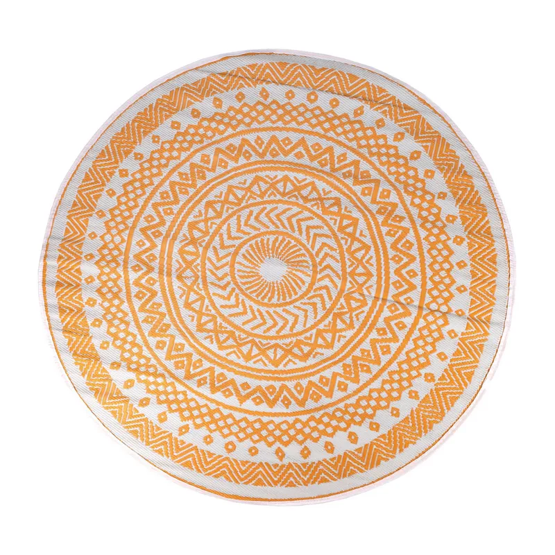 JUST HOME COLLECTION - Alfombra Terraza Redonda Boho Dorado 180cm