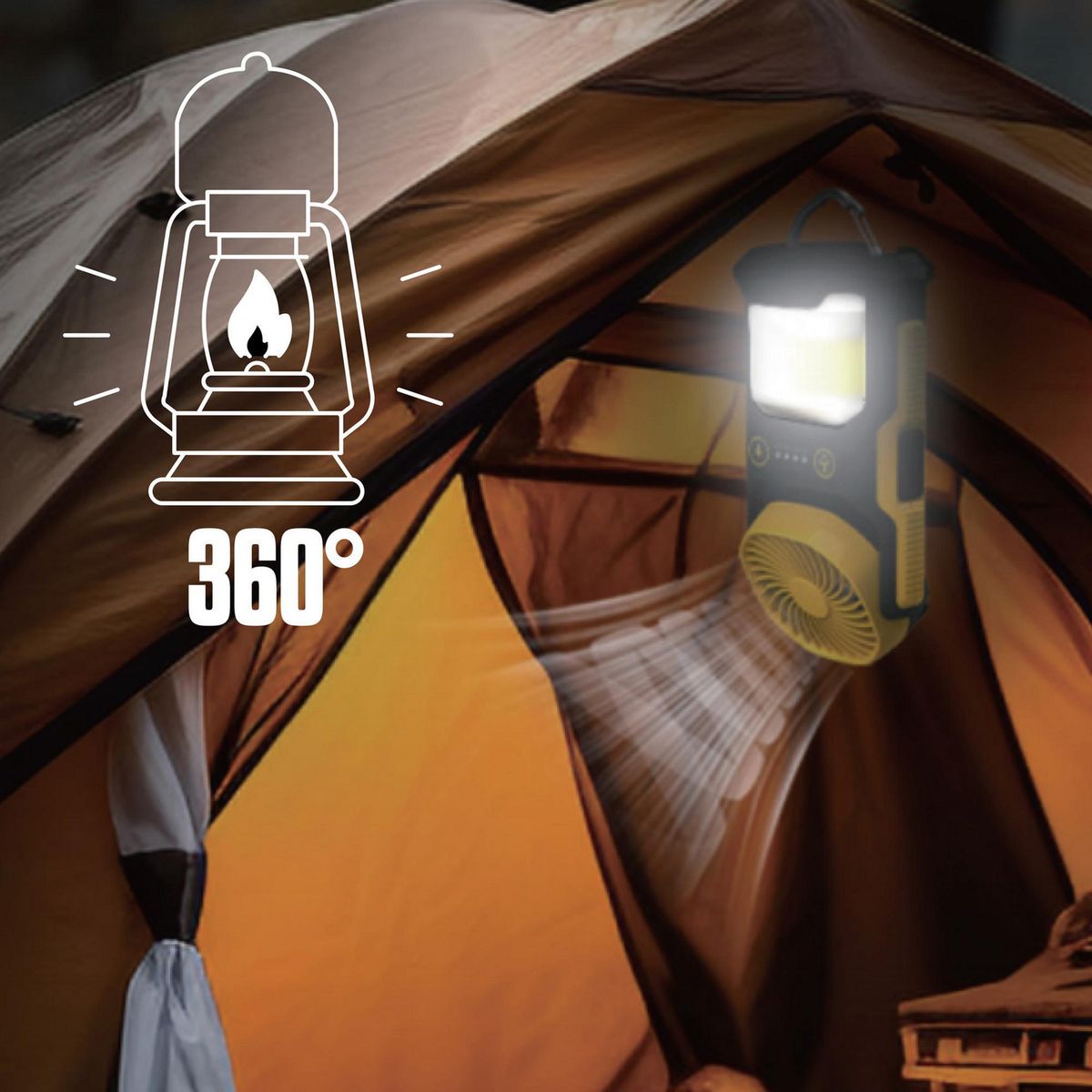 DAIRU - Sb Luz C/ Ventilador Pwrbank