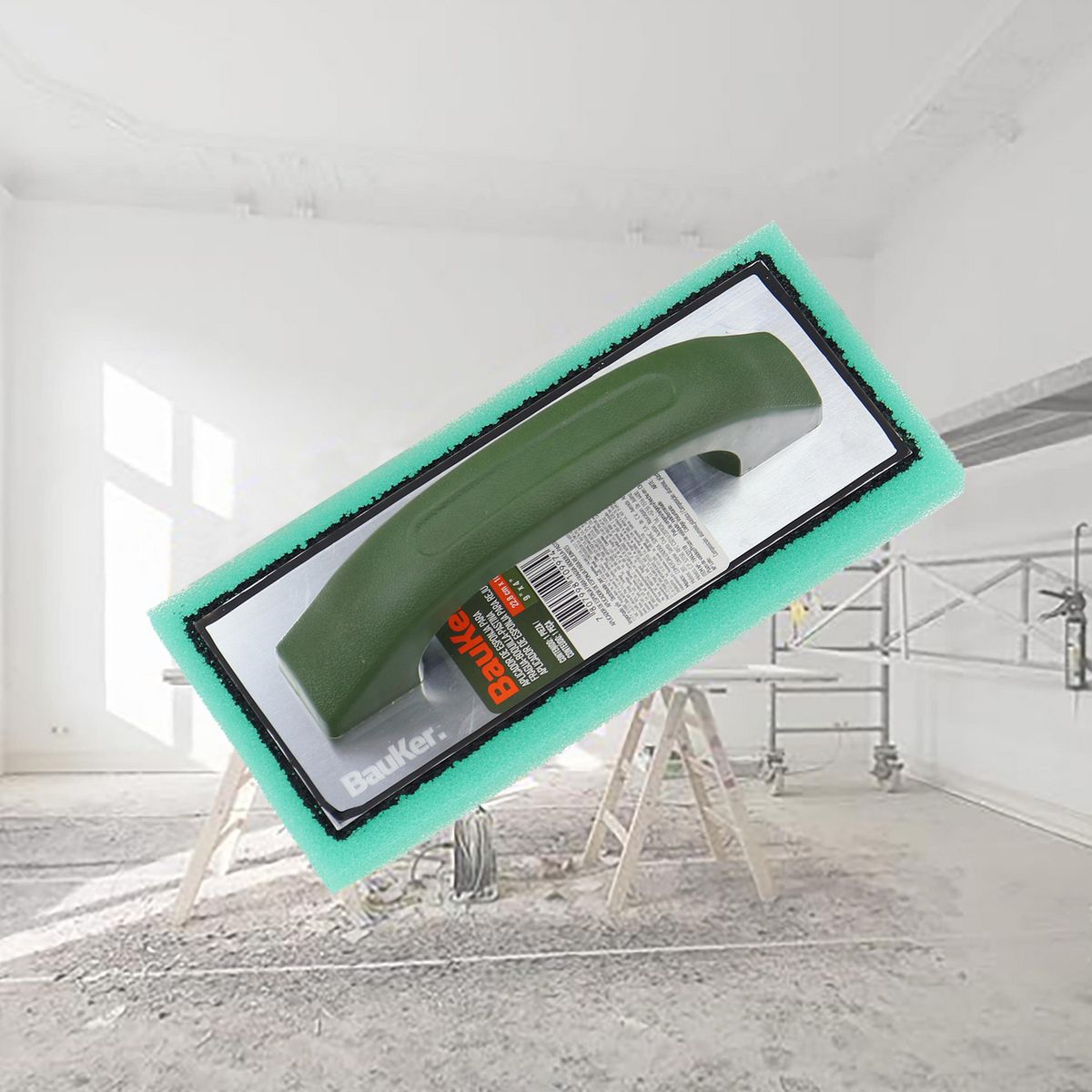 BAUKER - Llana Recta 9 x 4 Pulgadas Base Espuma