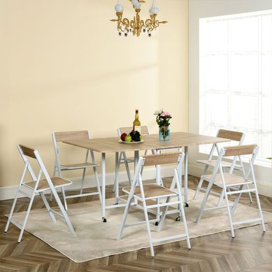 Set de Comedor Murney 1 Mesa 6 Sillas Plegables