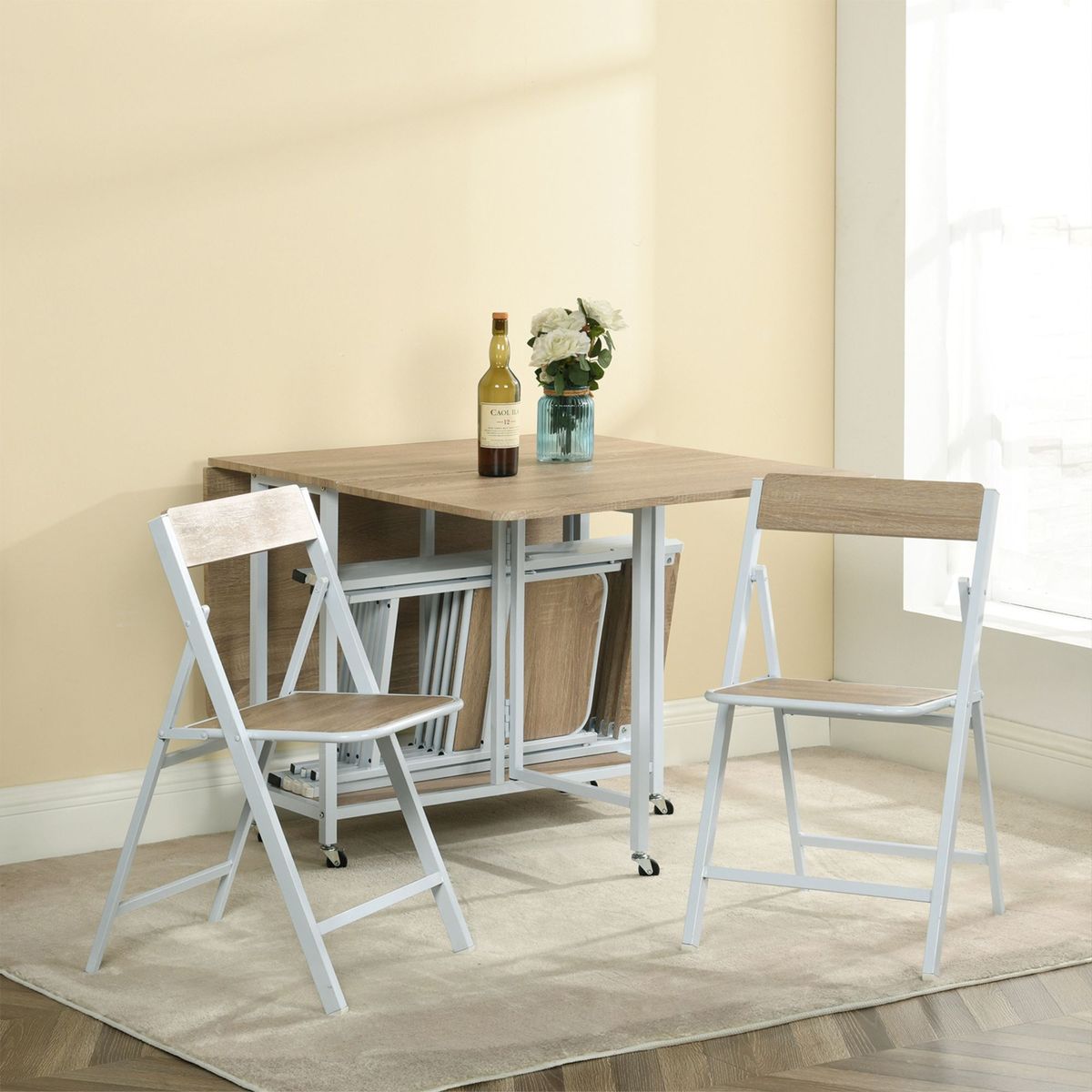 JUST HOME COLLECTION - Set de Comedor Murney 1 Mesa 6 Sillas Plegables