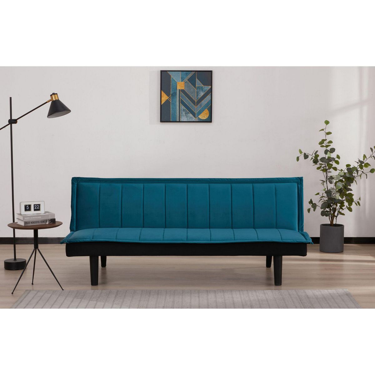 JUST HOME COLLECTION - Sofá Cama Futón 2 Cuerpos Eric Verde