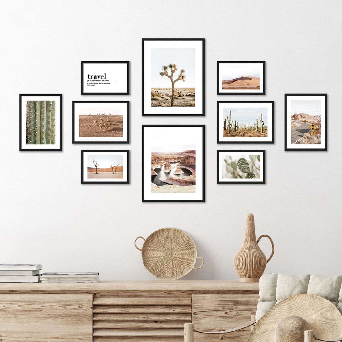 JUST HOME COLLECTION - Set 10 Marcos de Foto Negro