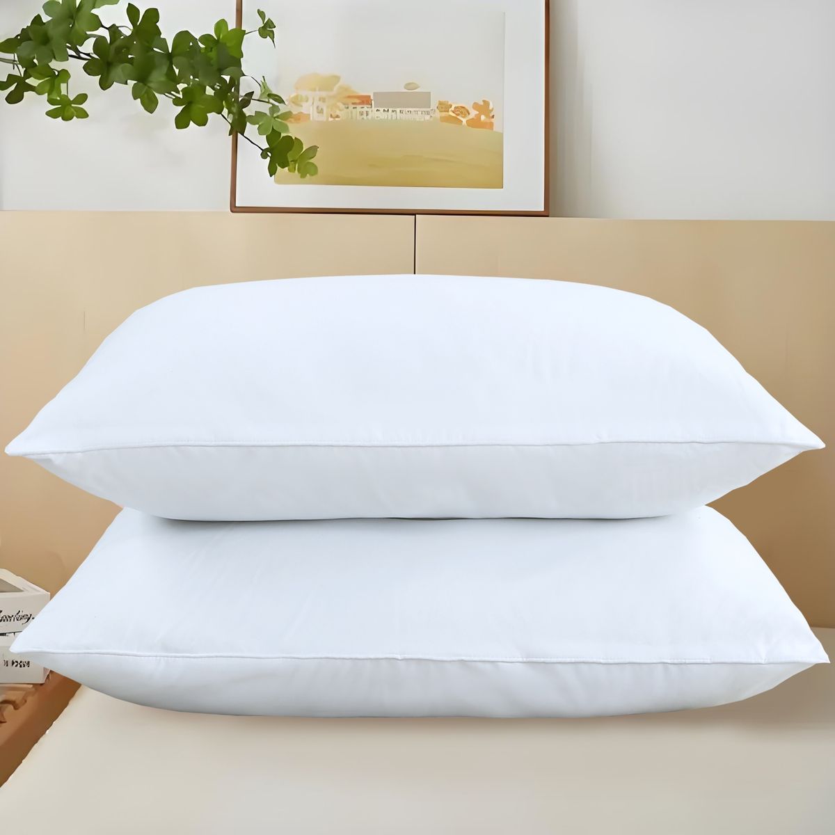 JUST HOME COLLECTION - Pack 2 Almohadas 120 GSM HD Blanco