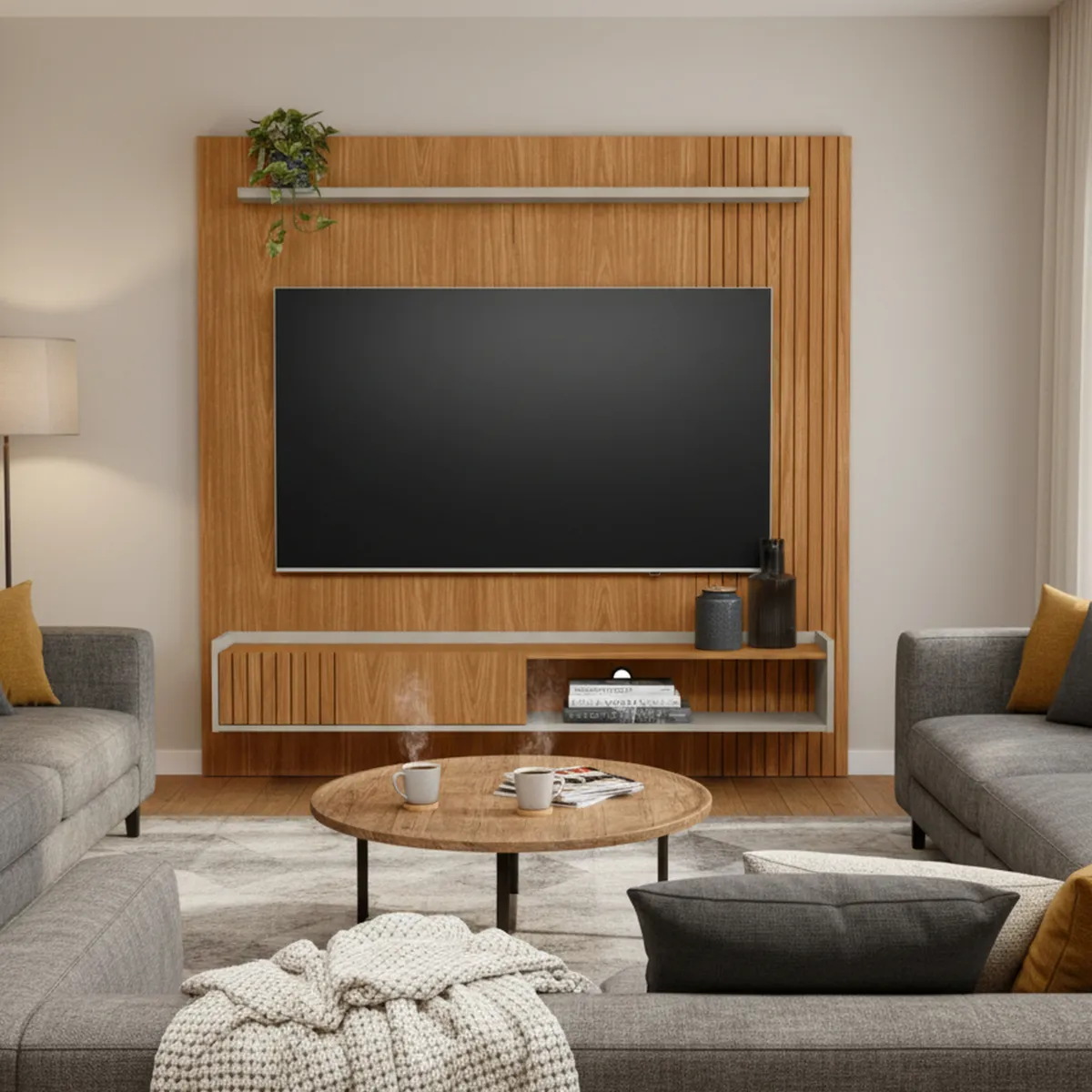 JUST HOME COLLECTION - Panel de TV 65" Dublin