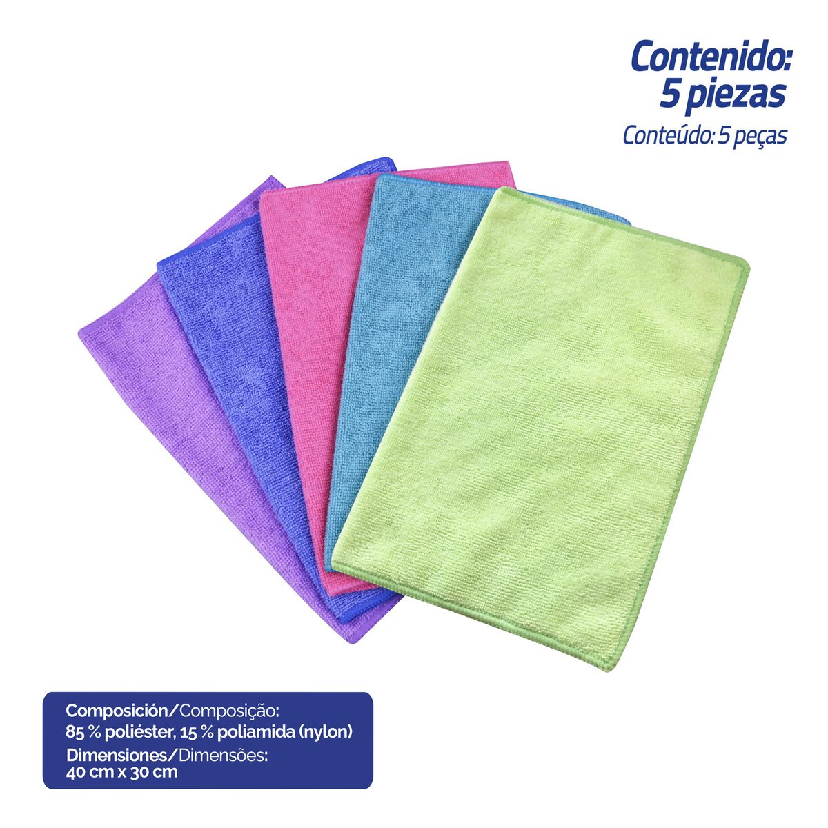 KLEINE WOLKE - Paños Absorbente Microfibra Pack X5 Kleine