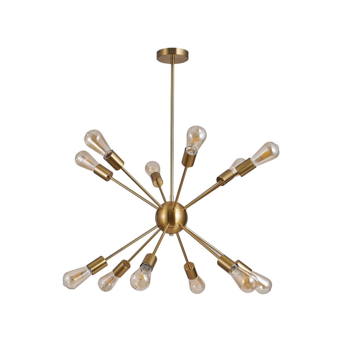 JUST HOME COLLECTION - Lámpara Colgante de Techo 12 Luces Arms Dorada