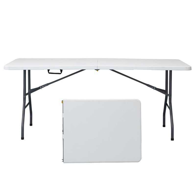 JUST HOME COLLECTION - Mesa Plegable Rectangular Blanca 180X74 CM