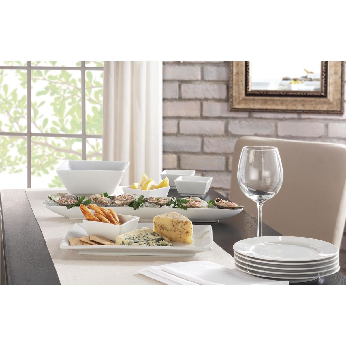 JUST HOME COLLECTION - Set de Platos para Servir 7 Unidades