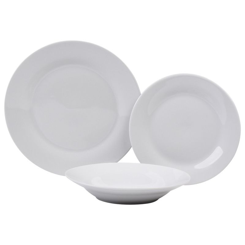 JUST HOME COLLECTION - Juego de Vajilla Redondo 12 Unidades Blanco