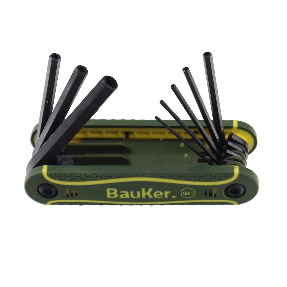 BAUKER - Juego de Llaves Hexagonal Plegable 8 piezas