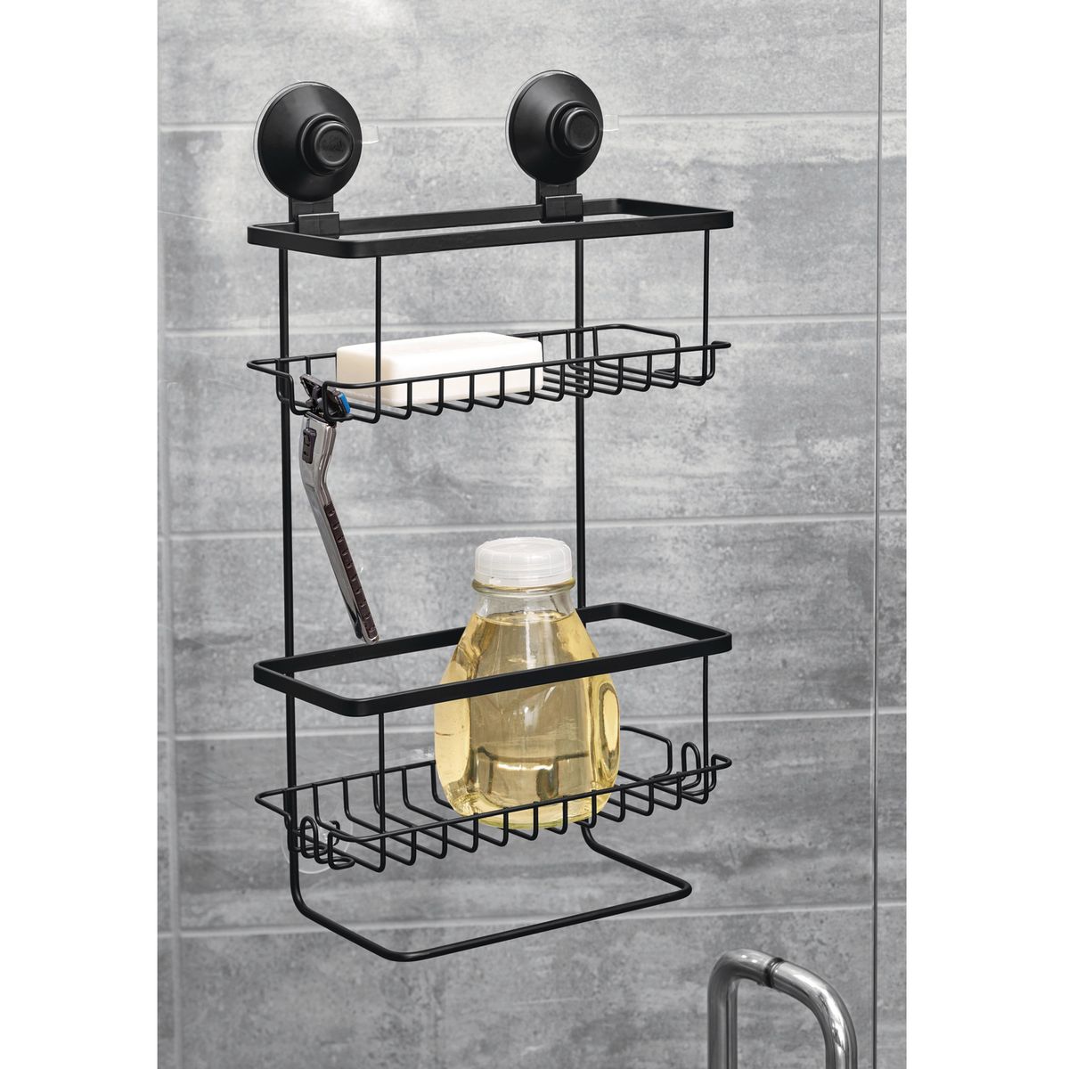 IDESIGN - Carrito de Succión para Ducha Negro