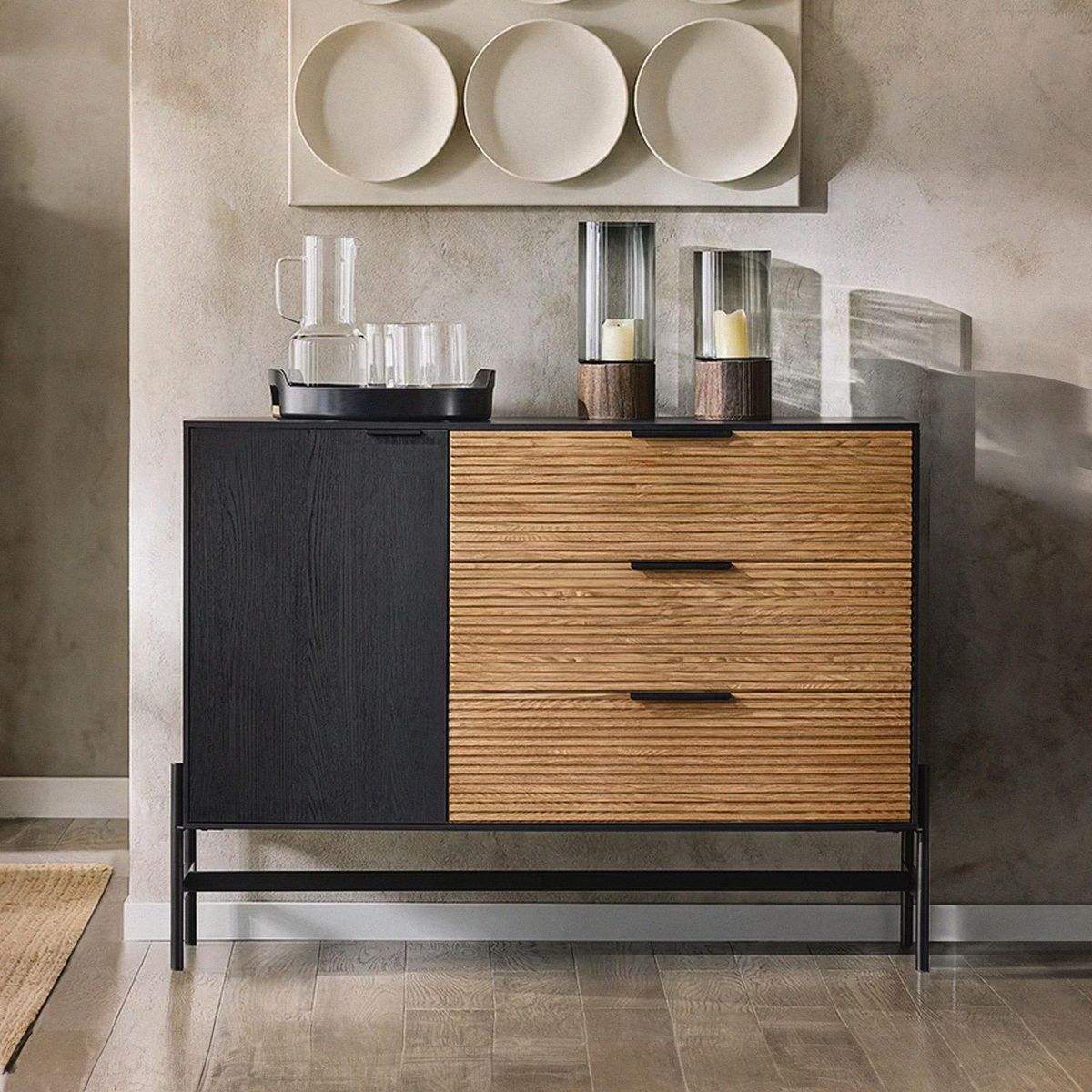 JUST HOME COLLECTION - Arrimo Bellavista 3 Cajones 124x40x81cm