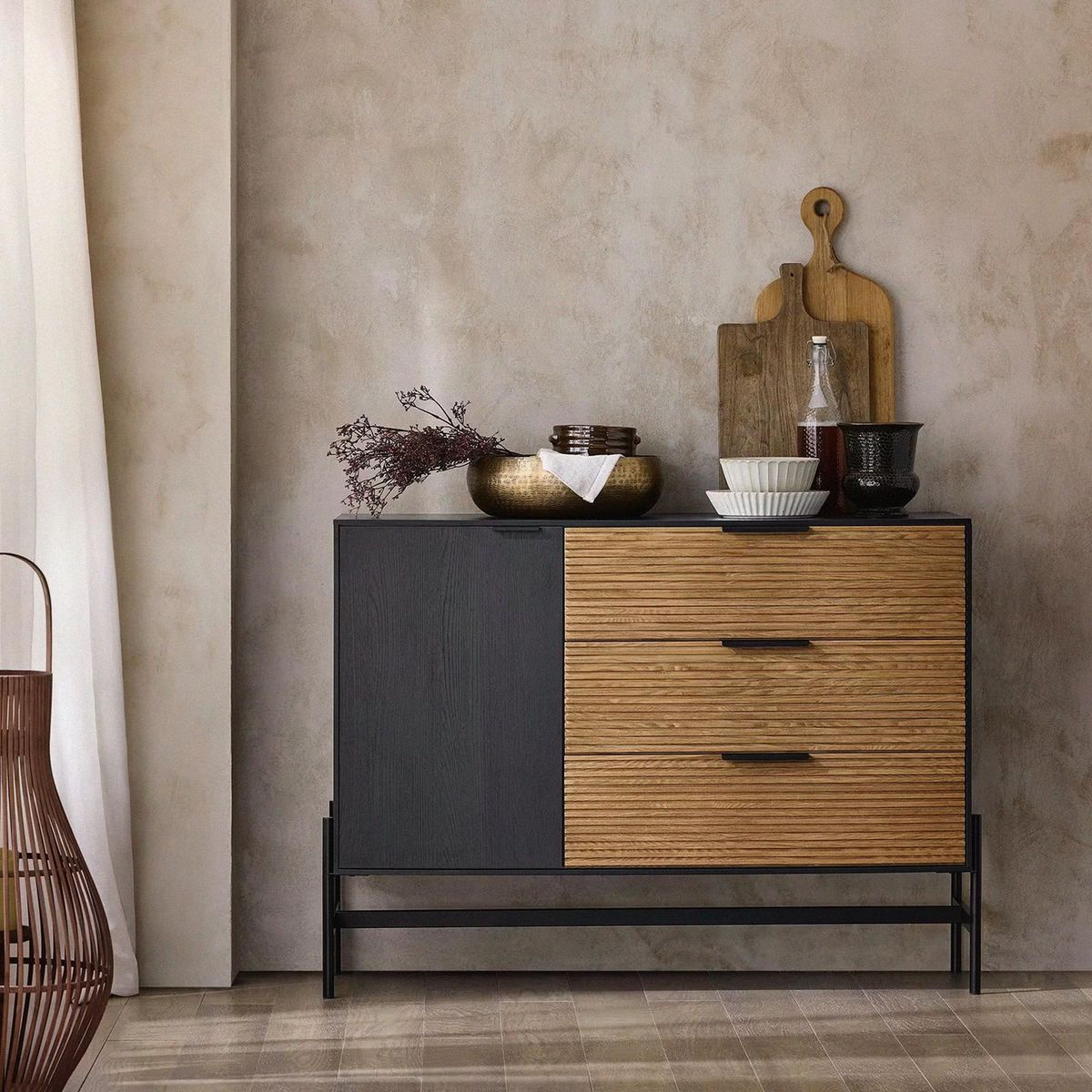 JUST HOME COLLECTION - Arrimo Bellavista 3 Cajones 124x40x81cm