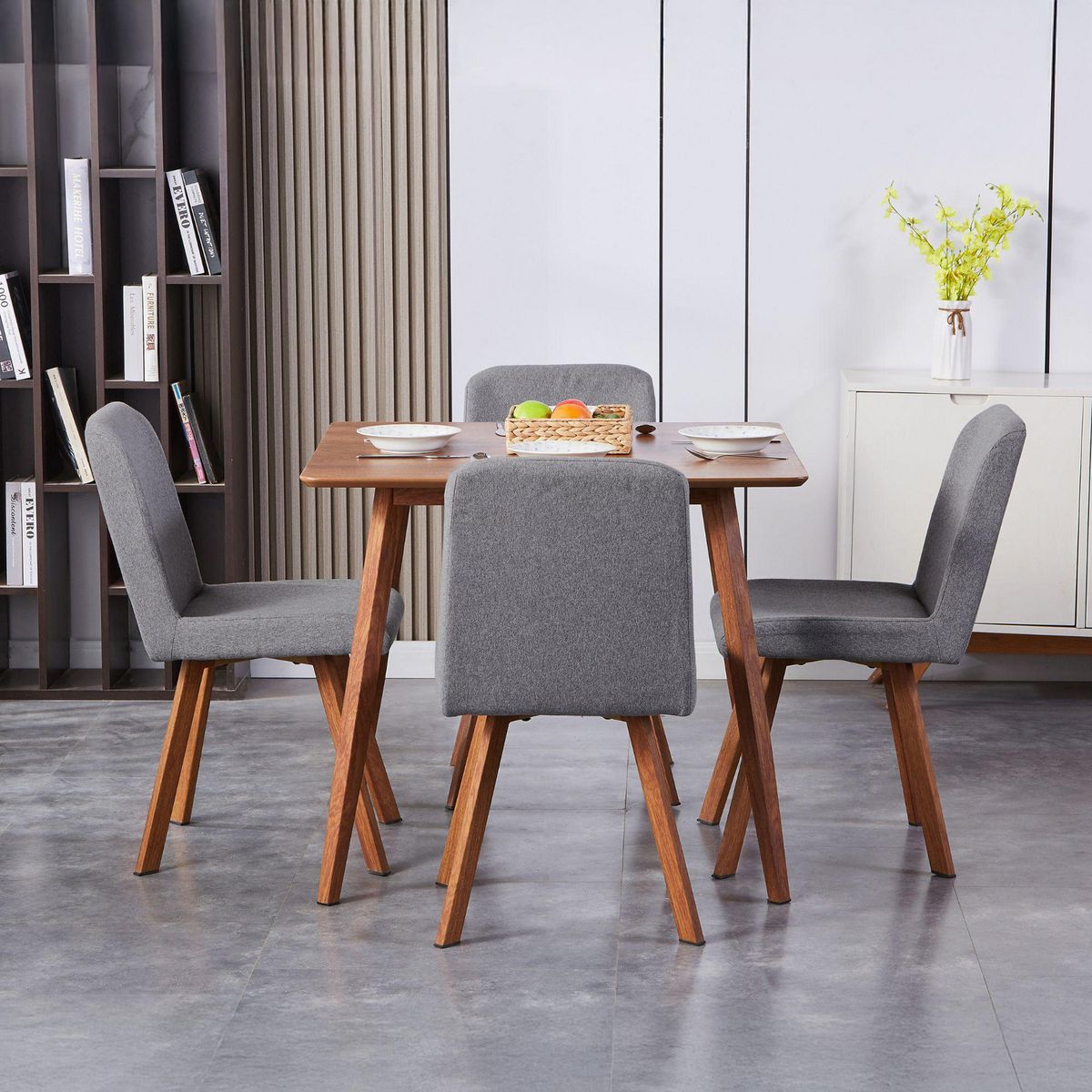 JUST HOME COLLECTION - Juego de Comedor 4 Sillas Canape
