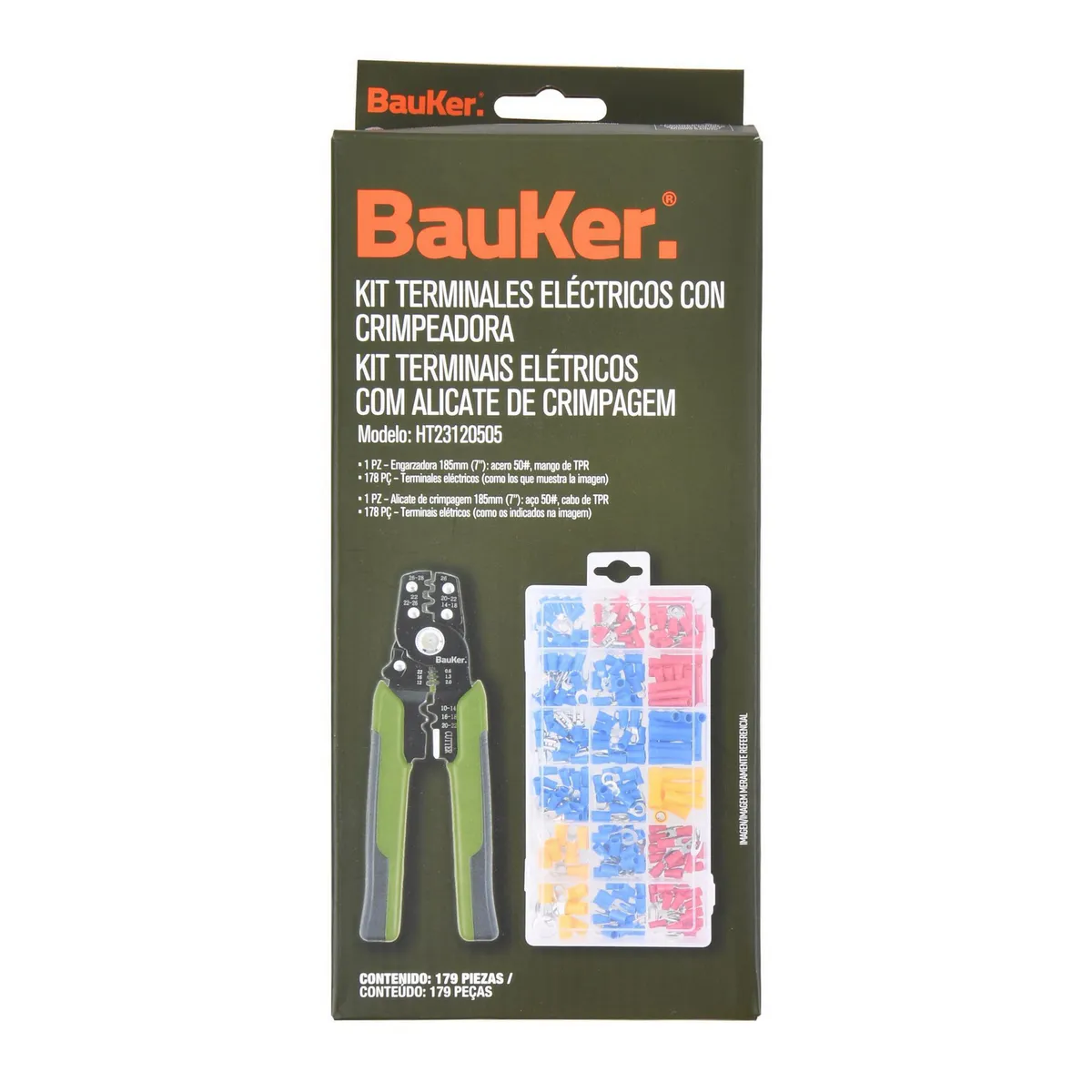 BAUKER - Kit Crimpeadora Terminales