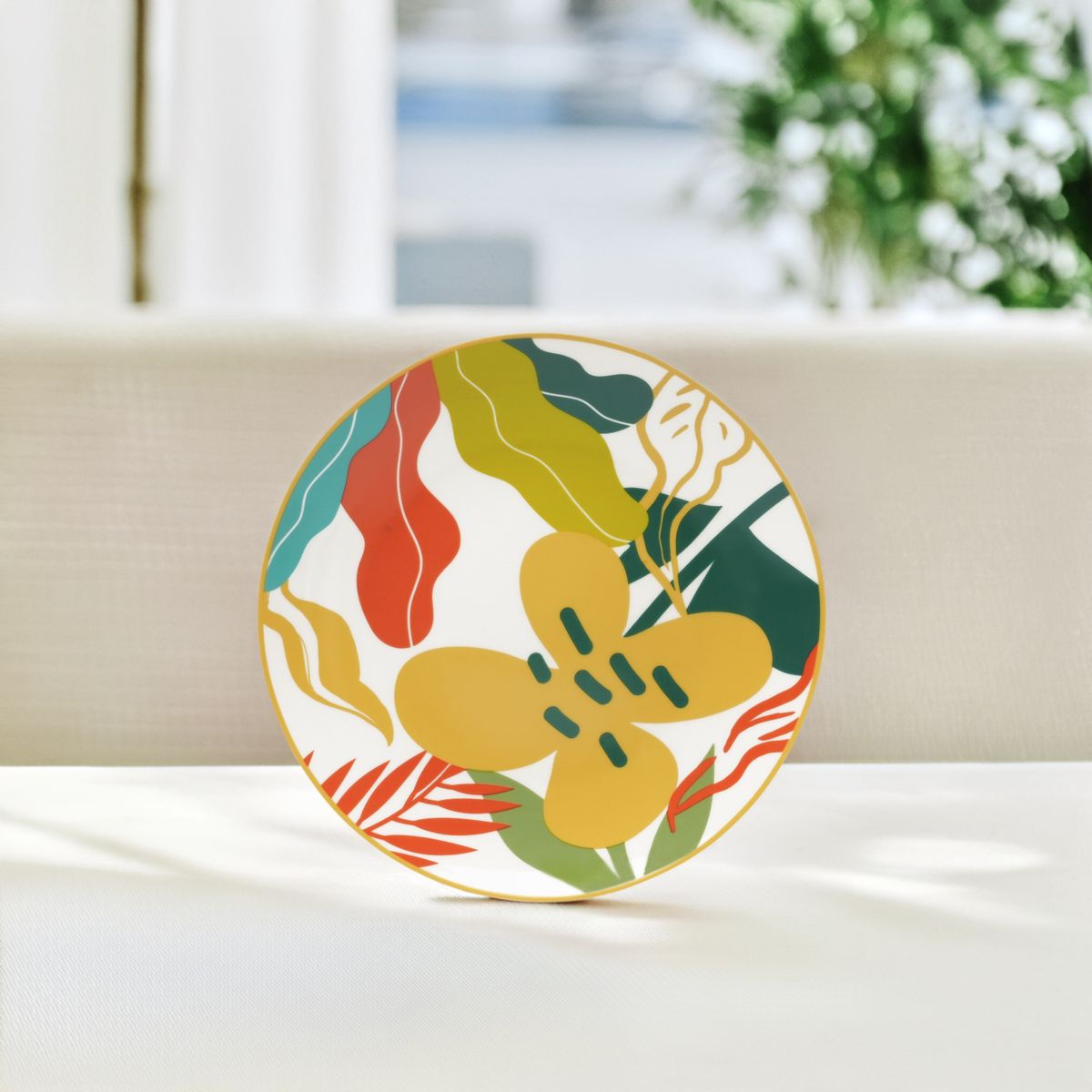 JUST HOME COLLECTION - Plato Hojas Jungle Chic 19cm