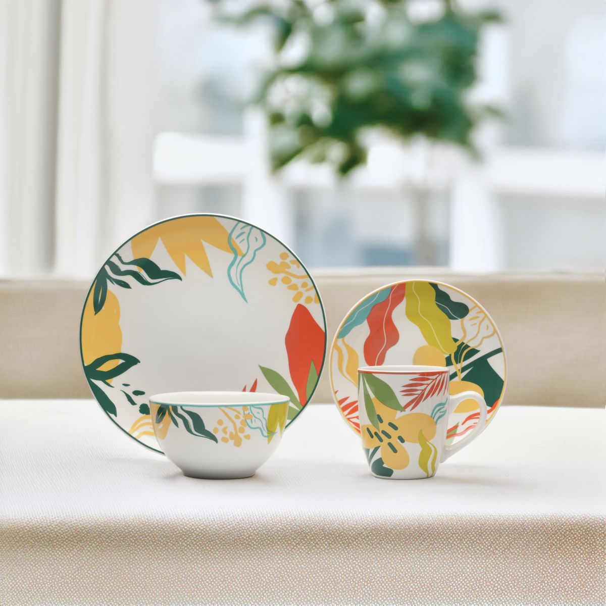 JUST HOME COLLECTION - Plato Hojas Jungle Chic 26.5cm