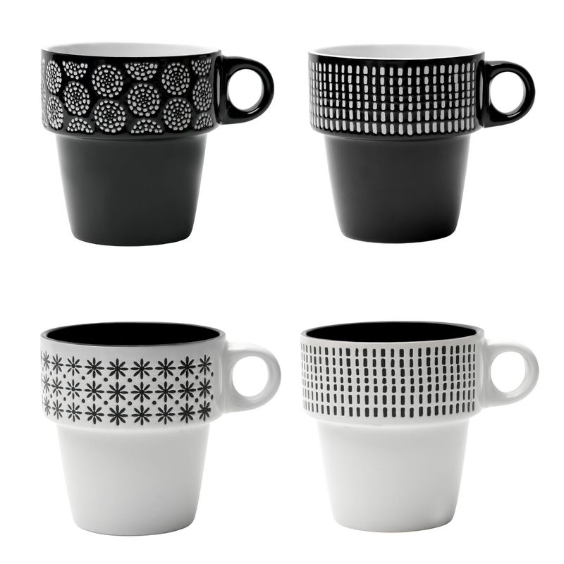 JUST HOME COLLECTION - Taza 240ml Blanco/Negro
