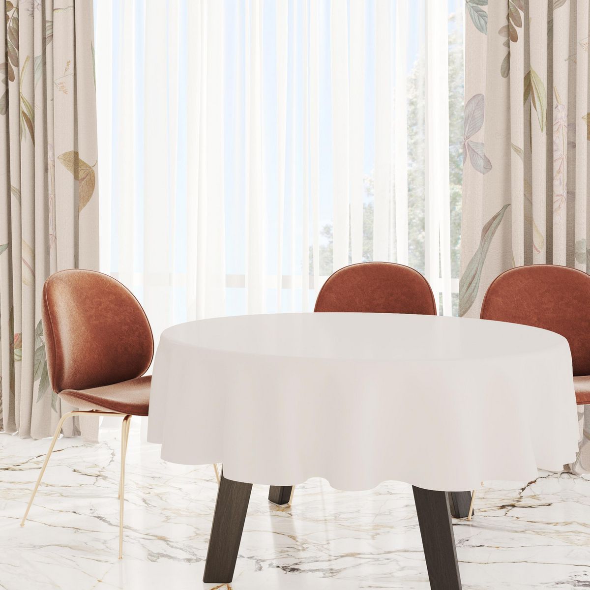 JUST HOME COLLECTION - Mantel Redondo 180cm Beige