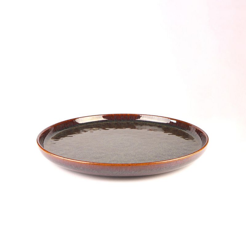JUST HOME COLLECTION - Plato Rendondo Glaze Brown de 17.5 cm