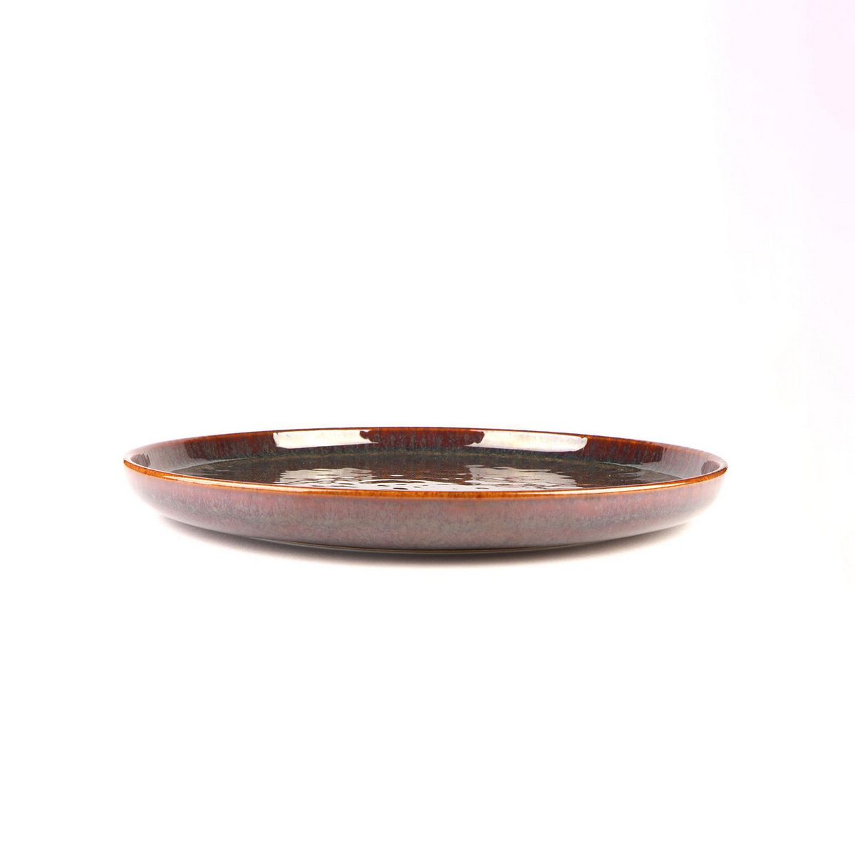 JUST HOME COLLECTION - Plato Rendondo Glaze Brown de 17.5 cm