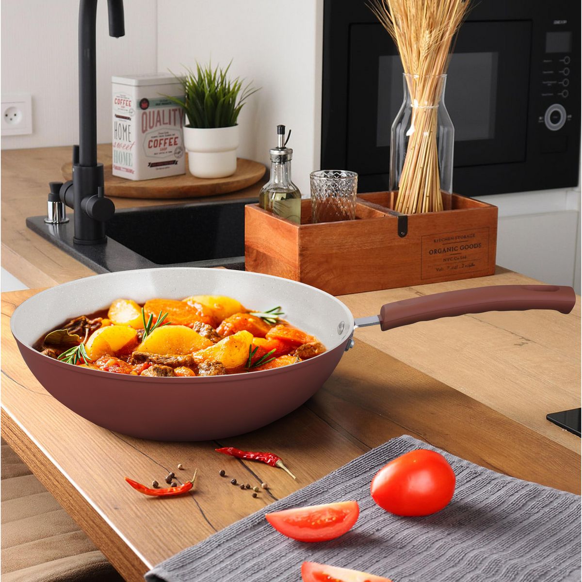 JUST HOME COLLECTION - Wok 28cm Rojo