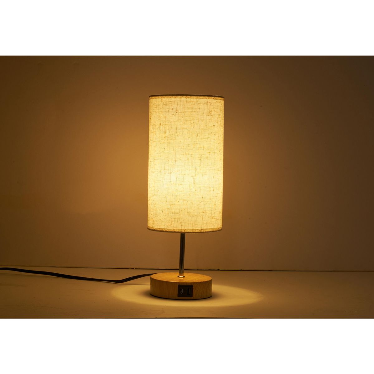 JUST HOME COLLECTION - Lámpara de Mesa Lindra con USB