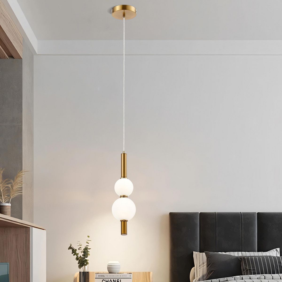 JUST HOME COLLECTION - Lámpara Colgante LED Esfera 10W Dorado