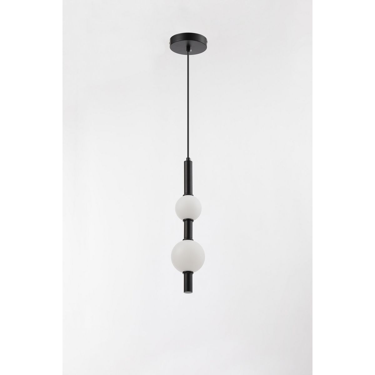 JUST HOME COLLECTION - Lámpara Colgante de Techo 2 Luces LED Esfera Negra