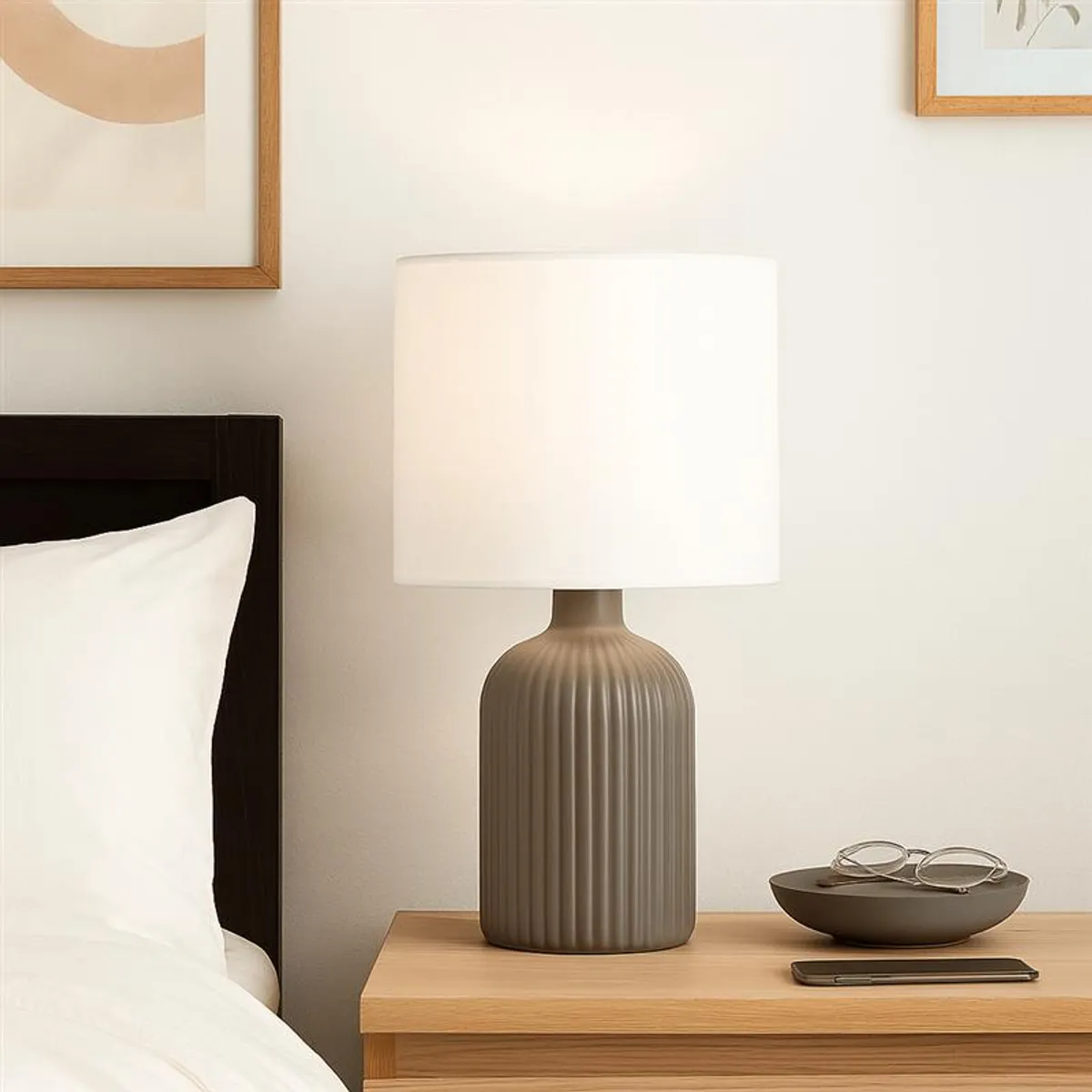 JUST HOME COLLECTION - Lámpara de Mesa Barres Gris