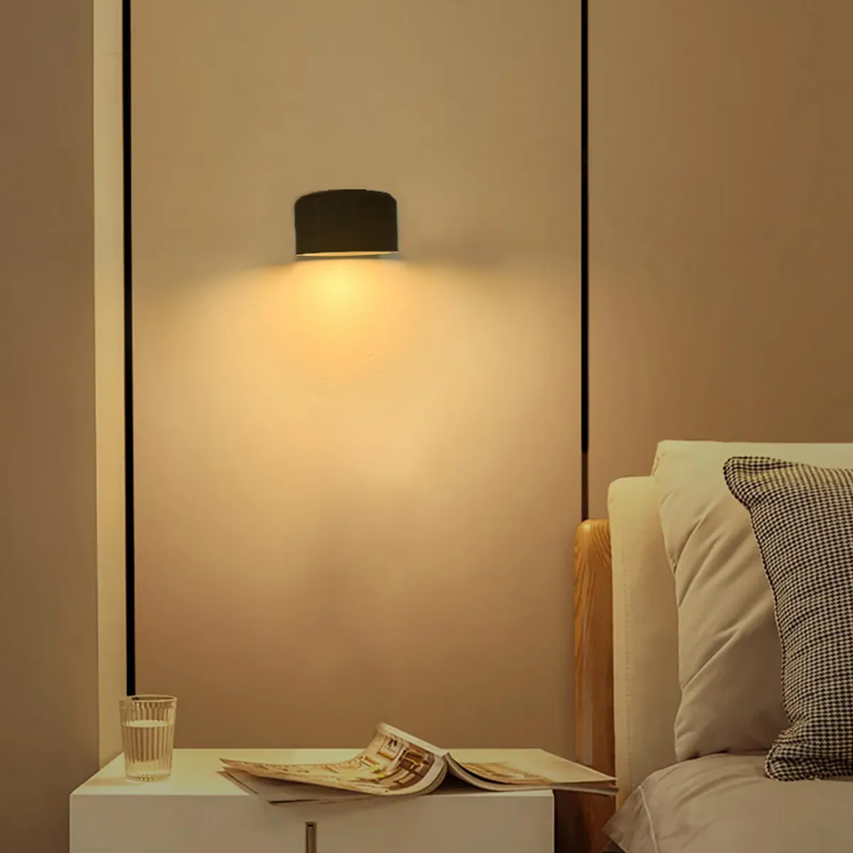 JUST HOME COLLECTION - Aplique de Pared Giratorio 360° Negro