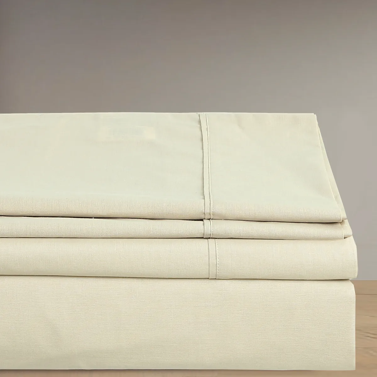 JUST HOME COLLECTION - Sábana 144 Hilos Beige 1.5 Plazas